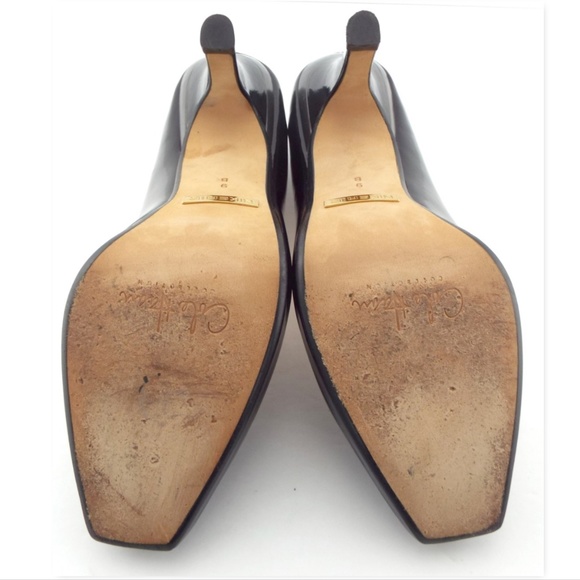 Cole Haan Nike Air Black Patent Leather Platform Heel Pumps 9 - Picture 7 of 8